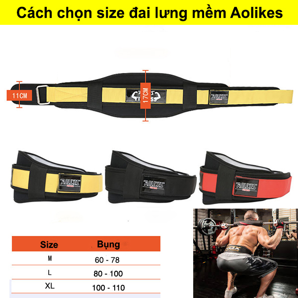 Đai Lưng Mềm Tập GYM Aolikes Fitness AL-7983 