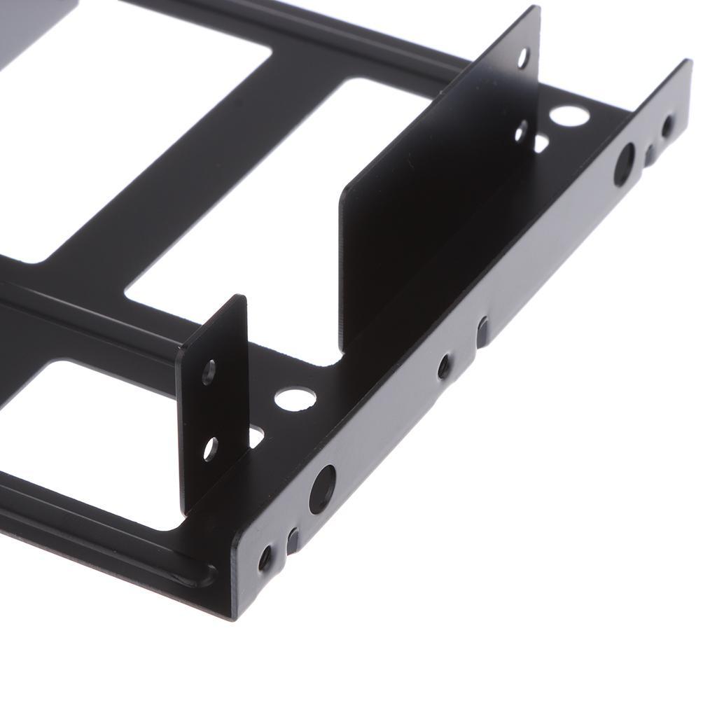 Dual2.5" to 3.5"SSD to HDD Adapter Mounting Bracket Hard Drive Holder Metal