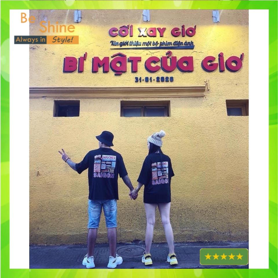 Áo thun saigonese tay lỡ unisex , Áo phông tay lỡ form rộng in hình local brand