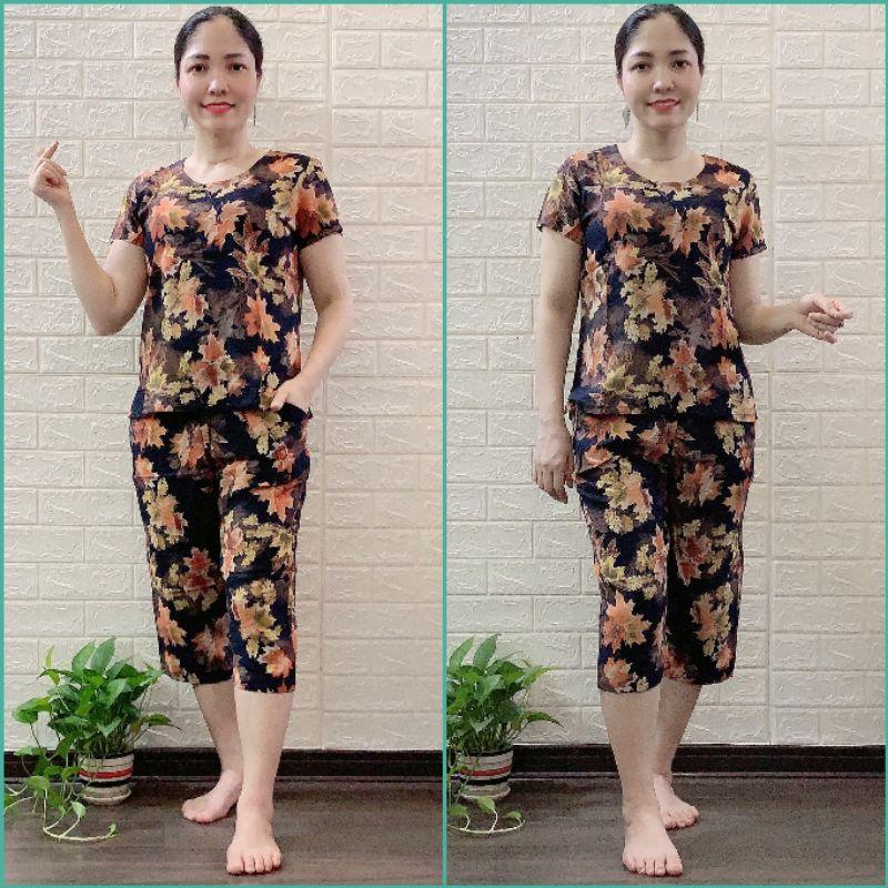 Bộ Lanh Nhung Cộc Tay Quần Ngố Trung Niên Gia Huy