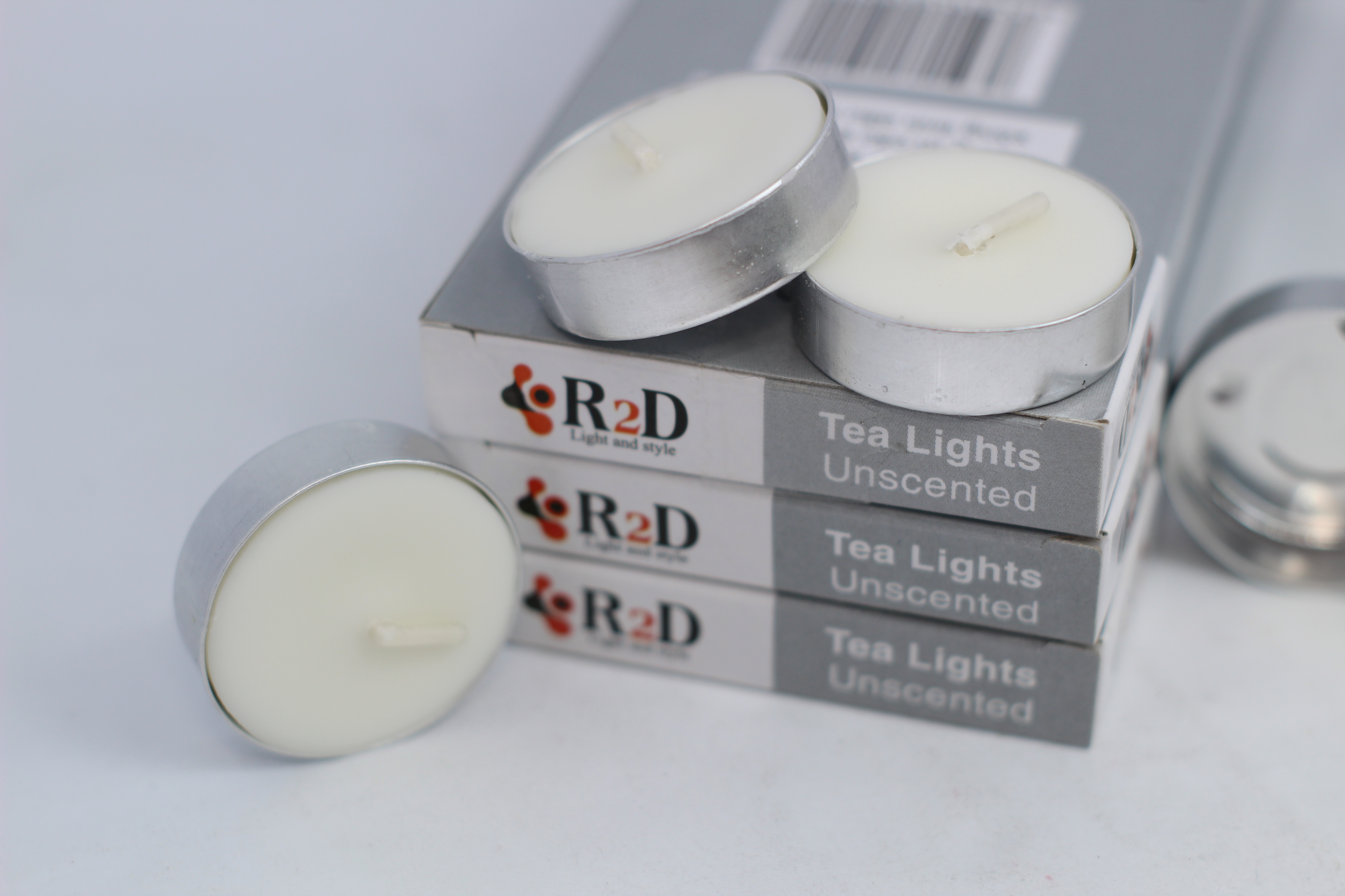 Nến không khói màu trắng tealight 10 viên dùng cho lò xông tinh dầu chính hãng R2D