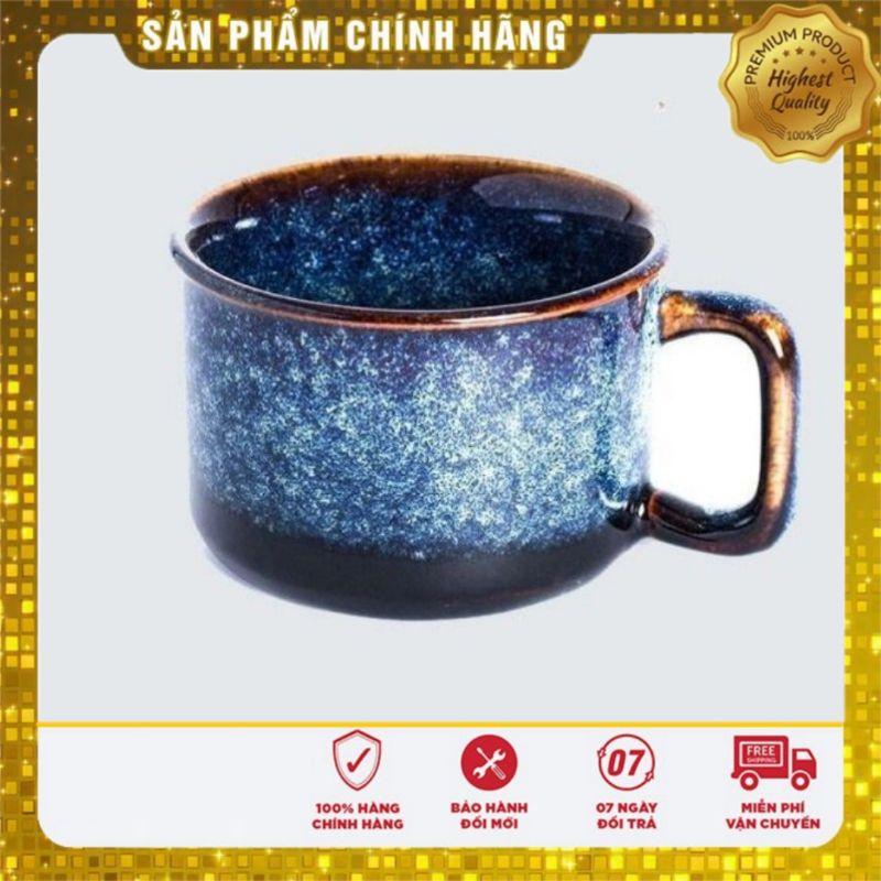 Cốc Cafe 8x5cm dung tích 100ml Men Xanh Hoả Biến - Cốc Gốm Sứ Cao Cấp Bát Tràng