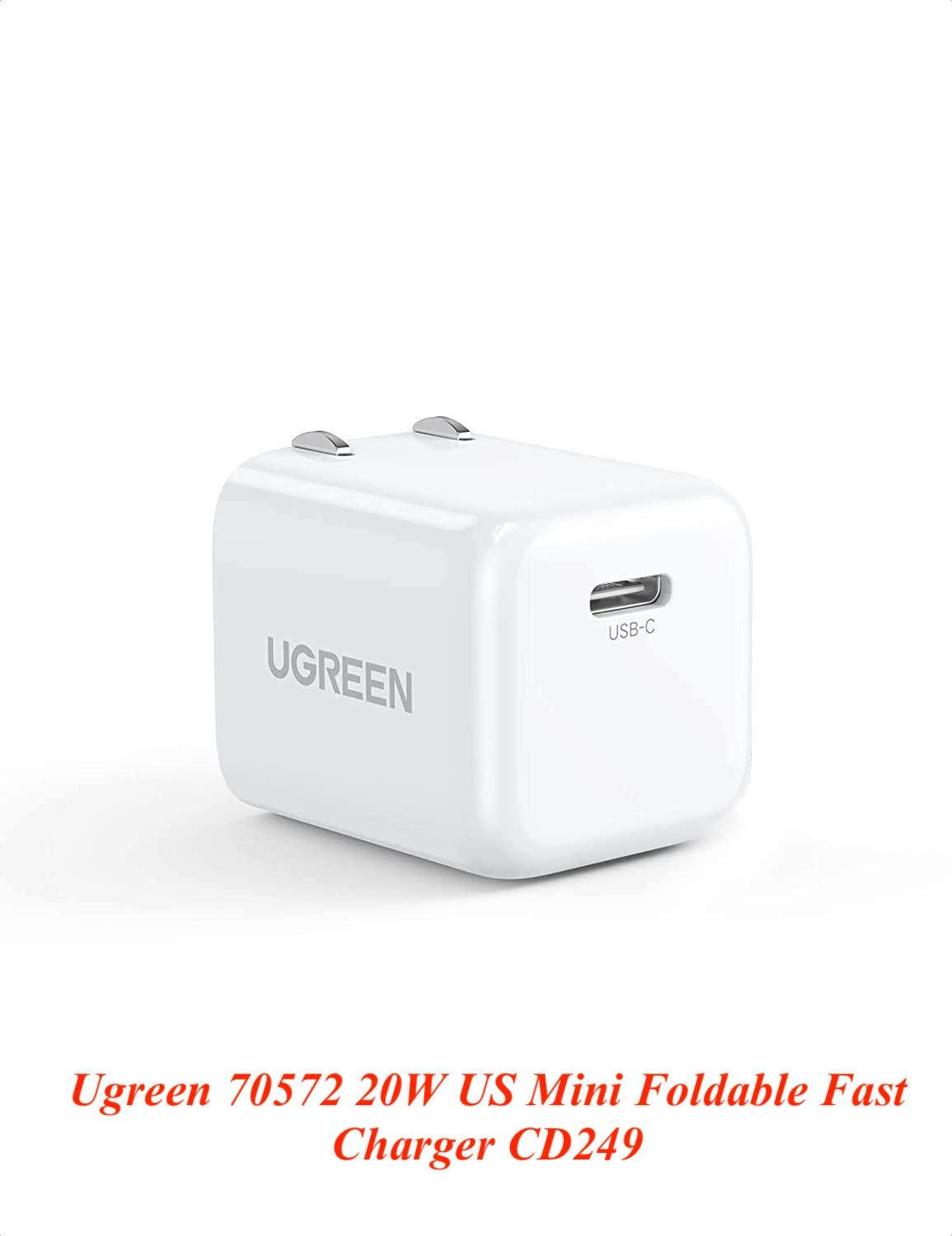 Ugreen UG70572CD249TK 20W USB-C Màu Trắng Bộ sạc mini cổng USB-C chân cắm US - HÀNG CHÍNH HÃNG