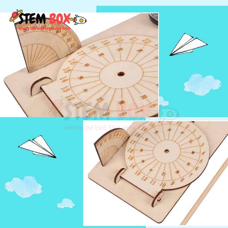 Đồ chơi khoa học tự lắp ghép mô hình đồng hồ mặt trời - Trò chơi DIY STEM BOX