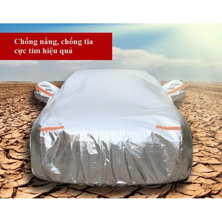 Áo Trùm Xe Ô Tô cho Sedan 2 lớp phủ nhôm bạc, chống ẩm, 4D 3XL Cao cấp 2018