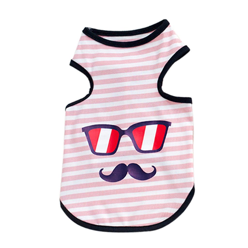 Sunglasses Print Pet Puppy Dog Cat Pet Clothes Dress Vest T Shirt