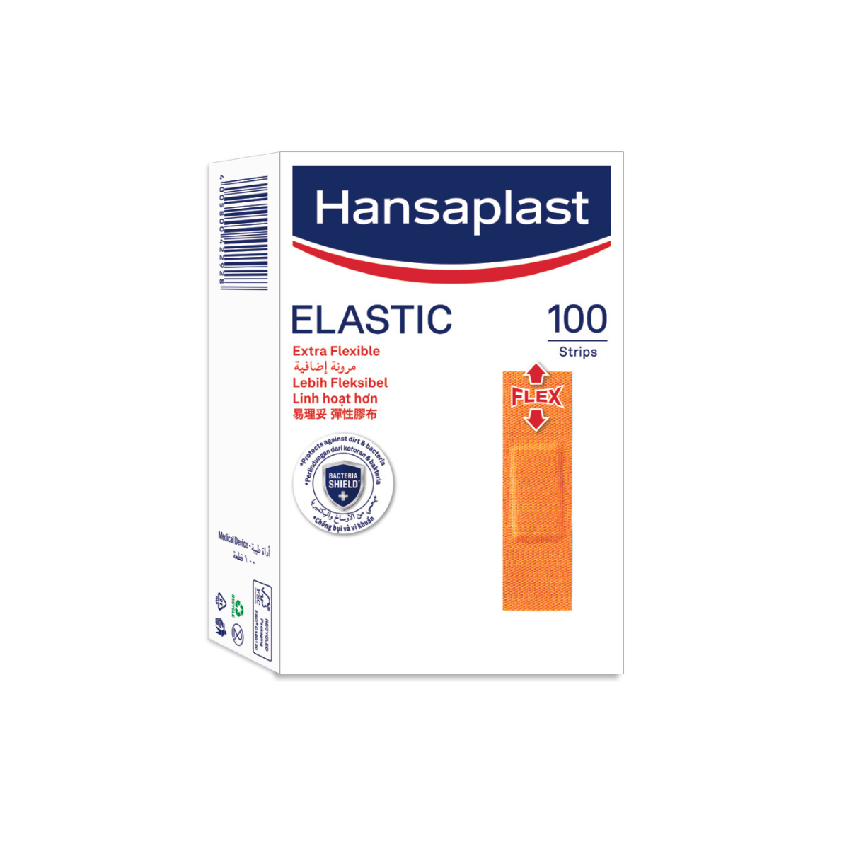 Băng cá nhân Hansaplast Elastic gói 100 miếng