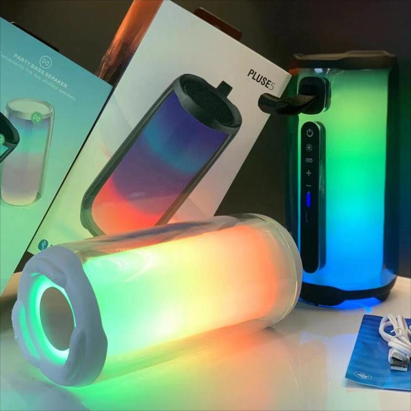 MỚI Loa Bluetooth Âm Thanh Âm Nhạc Loa Không Dây Giảm Tiếng Ồn Di Động Ngoài Trời Nhiều Màu Sắc Loa Siêu Trầm HI-FI Stereo Chống Thấm Nước Color: Black Woofer Size/Full-Range Size: 100X100X210MM