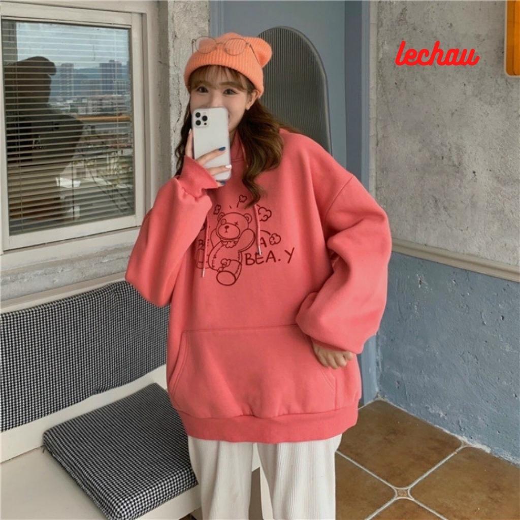 Áo hoodie nỉ in GẤU dạ quang unisex form rộng ulzzang hottrend nam nữ phong cách street style giá rẻ đẹp