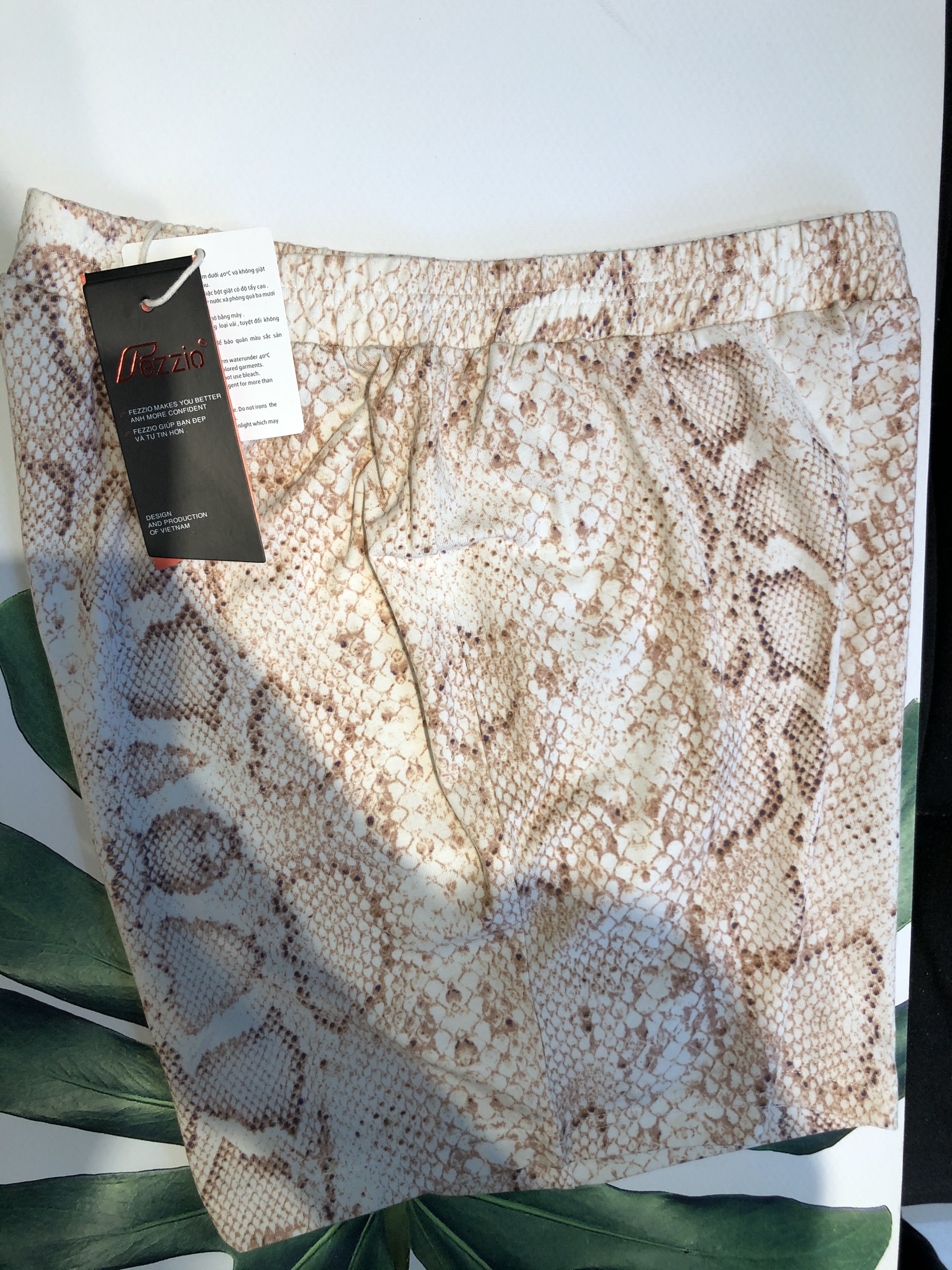 Combo 2 quần ngủ họa tiết da trăn cotton lụa 4 chiều thương hiệu Fezzio