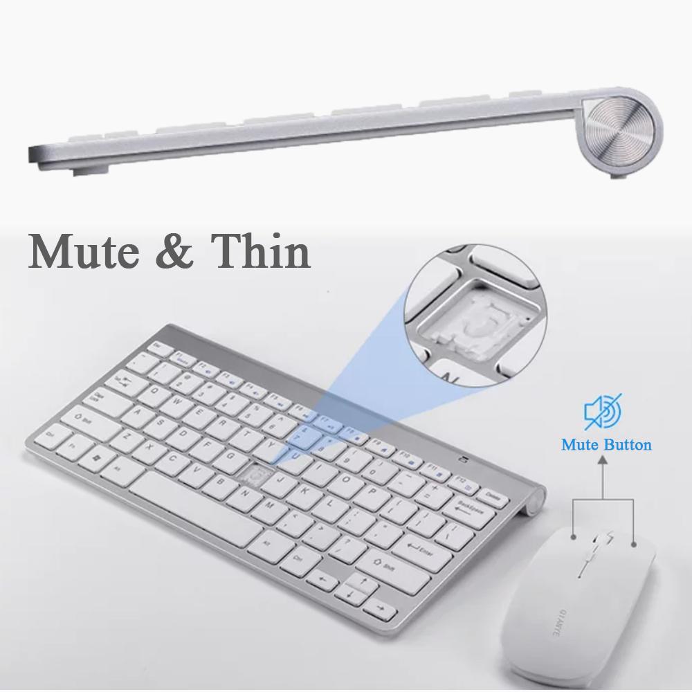 2.4G Bàn Phím Chuột Combo Bộ Đa Phương Tiện Không Dây Bàn Phím Và Chuột Cho Laptop Laptop Mac Máy Tính Truyền Hình Vật Dụng Văn Phòng