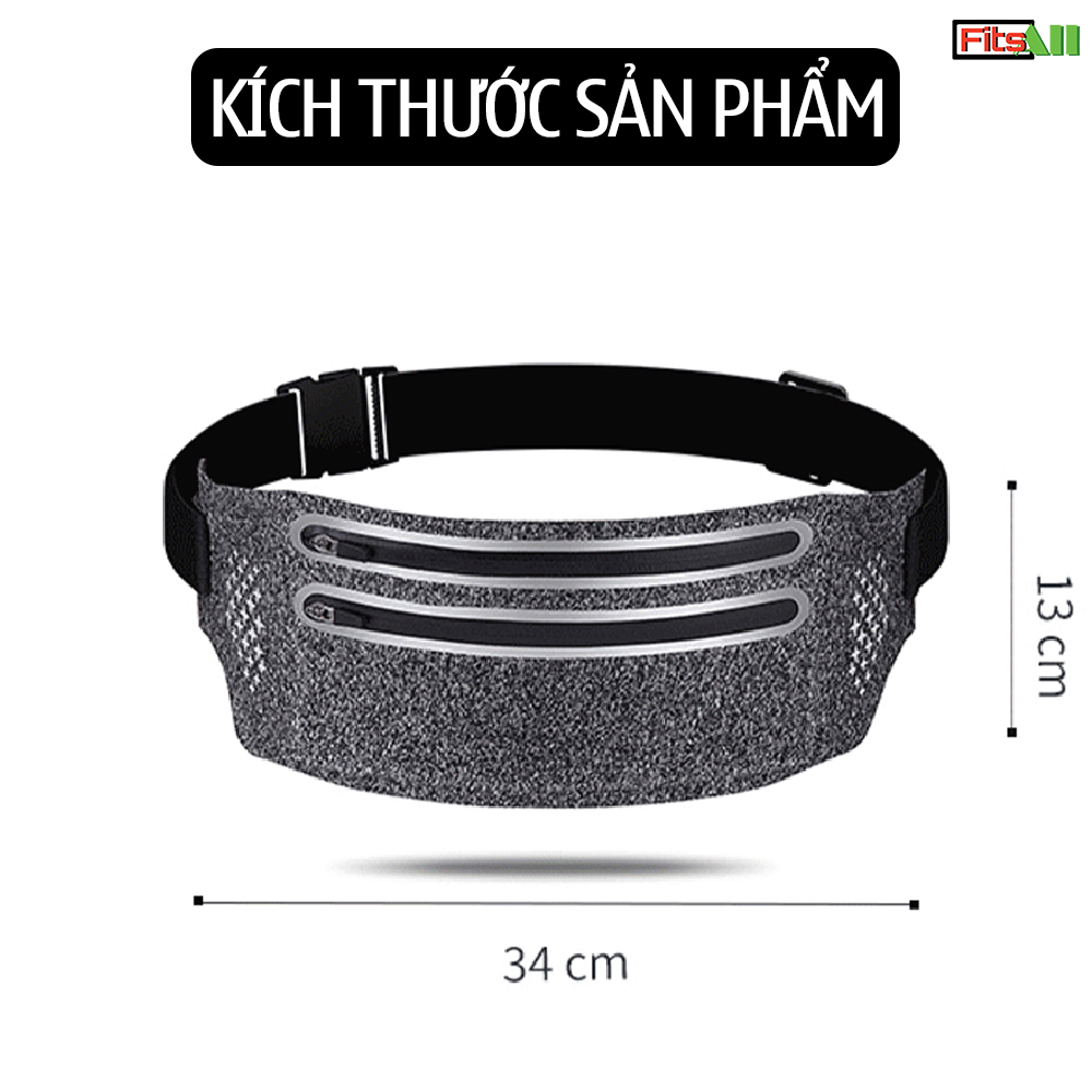 Túi đeo bụng chạy bộ, túi đeo hông, đai đeo đựng điện thoại tới 6.7 inch, có hai ngăn riêng biệt và dải phát quang an toàn, phong cách thể thao phù hợp cho nam và nữ