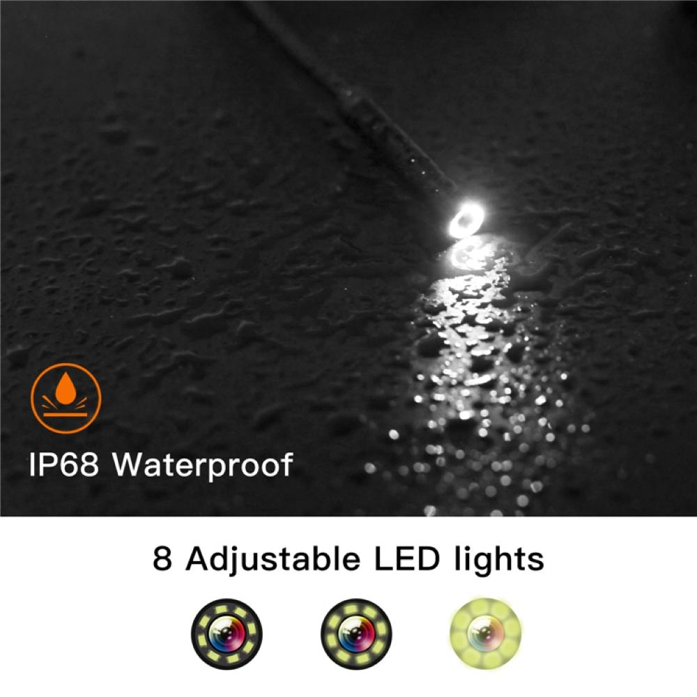 4.3"IPS Screen Industrial Endoscope Camera IP67 8mm Single&Dual Borescope 8LED Lens HD1080P For Car Engine Sewer Pipe Inspection