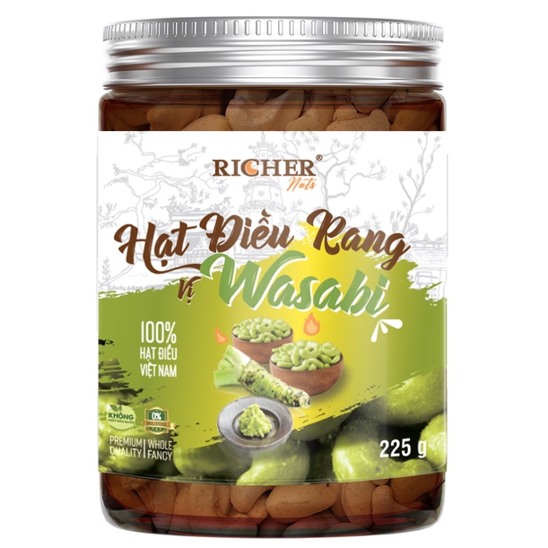 Hạt Điều Rang Vị Wasabi Richer Nuts (  340gr, 285gr, 225gr)