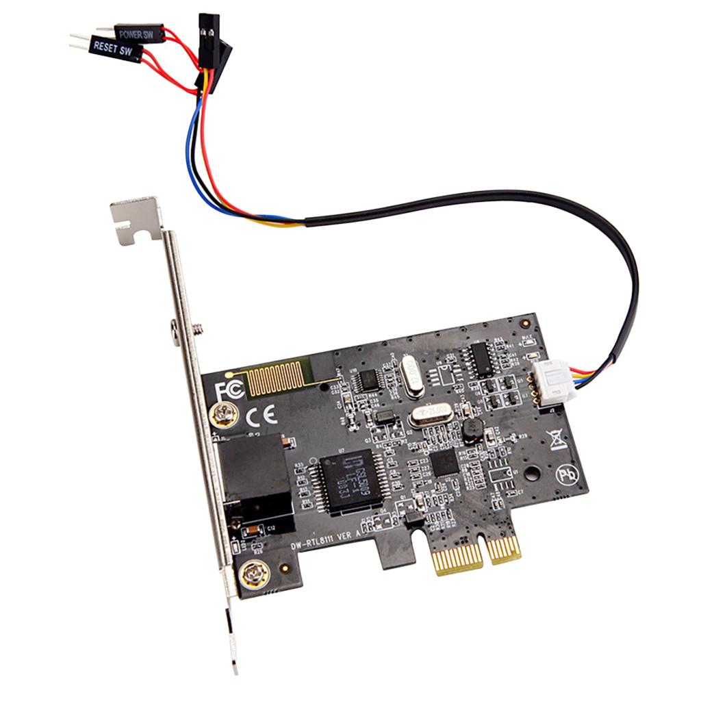 PCI-E Network Card 1000Mbps Gigabit Ethernet 10/100/1000M RJ-45 with Remote