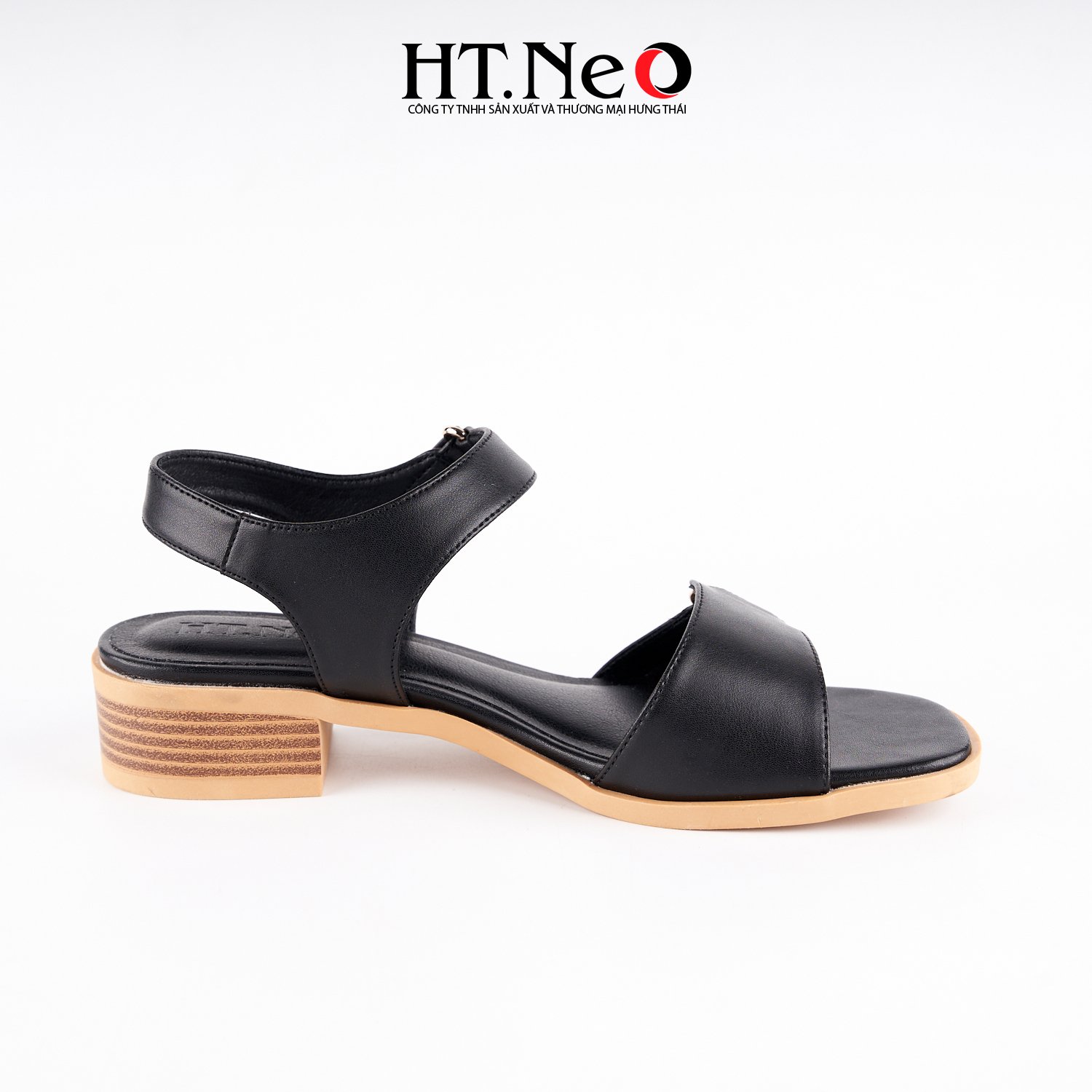 SANDAL nữ 3p quai hậu dán thiết kế đơn giản, chất liệu da gót trụ SDN176