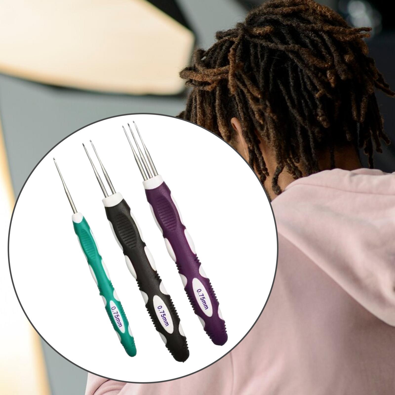 3 Pieces Dreadlock Crochet Hook Practical 1 Hook 2 Hook 3 Hooks Hair Making