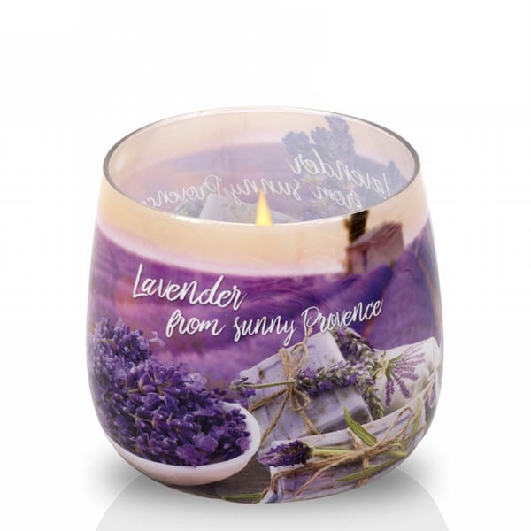 Ly nến thơm Bartek Candles BAT6533 Lavender Fields 100g (Hương oải hương, giao mẫu ngẫu nhiên)