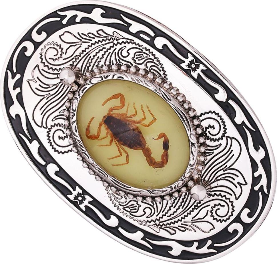 Men\'s Western Scorpion Belt Buckle Alloy Classic Buckle for Leather Belts