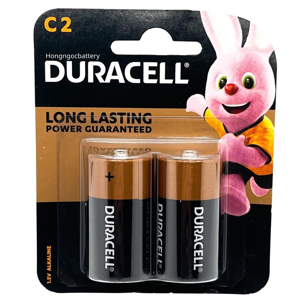 Vỉ 2 Viên Pin Trung DURACELL 1,5V Siêu Bền - Hàng chính hãng