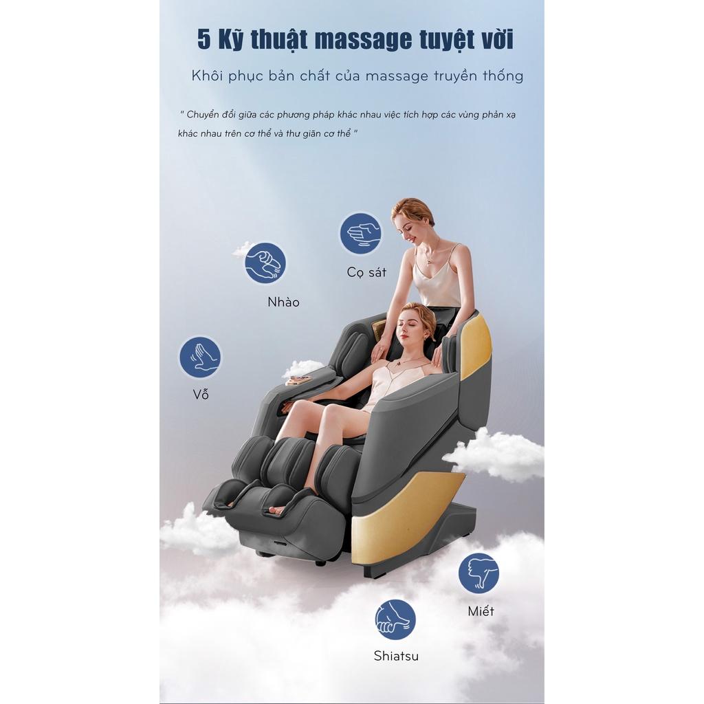 Máy massage Toàn Thân Okinawa OS 855 Massage công nghệ 5D, bi di chuyển, điều khiển giọng nói và kéo giãn đỉnh cao