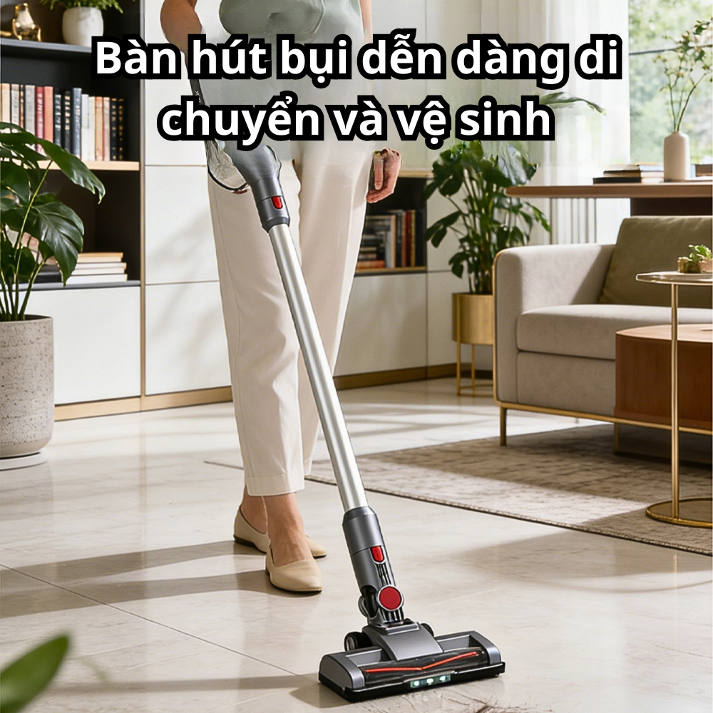Máy hút bụi cầm tay Lumabella LB- 63021 SẠC PIN công suất cực lớn lên đến 2200W hút bụi mịn gia đình, ô tô - HÀNG CHÍNH HÃNG