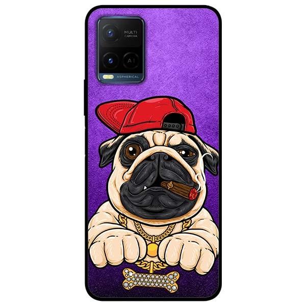 Ốp lưng dành cho Vivo Y21 - Vivo Y21s mẫu Pulldog Hiphop Nền Tím