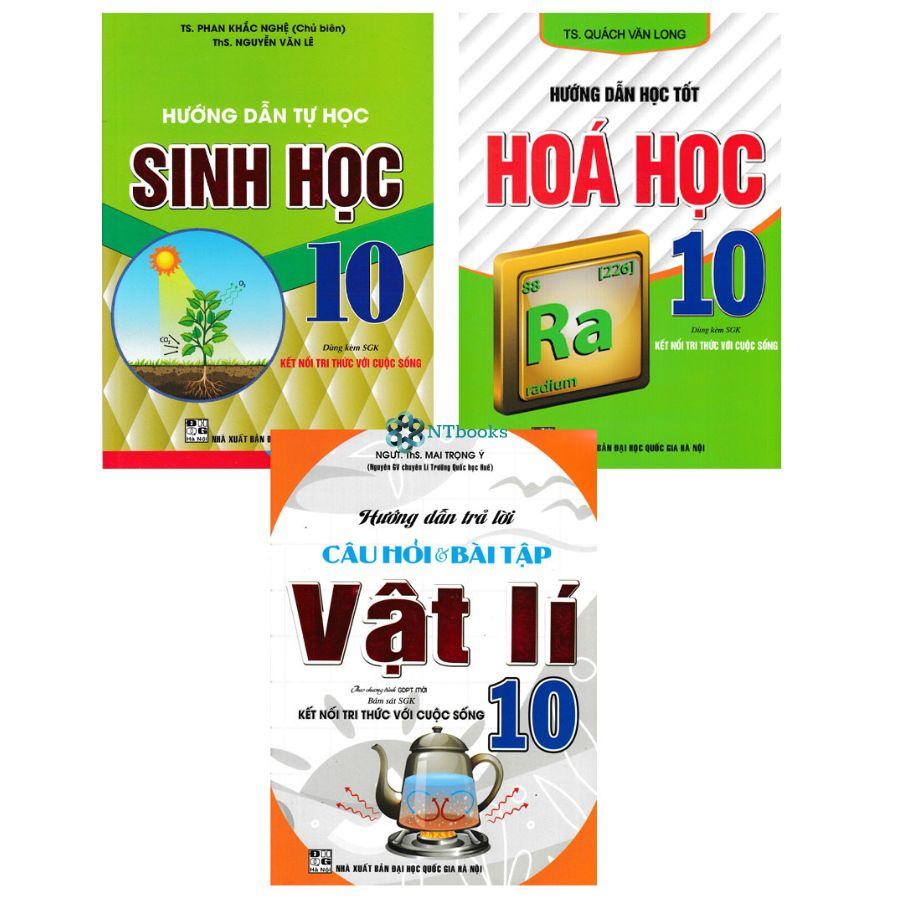 Sách - Combo Hướng Dẫn Học Lý - Hóa - Sinh Lớp 10