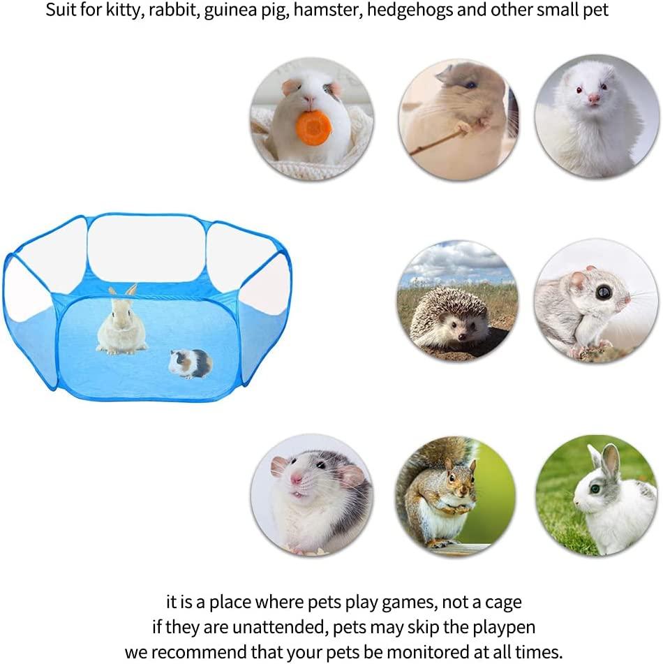 Thoáng khí / Trong suốt Pet Playpen Pop Open Hàng rào tập thể dục ngoài trời / trong nhà Hàng rào sân di động cho thỏ Guinea Pig