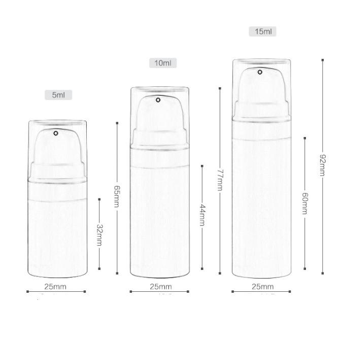 Chai chiết kem lotion (mỏ vịt ) size 5-10-15ml chất liệu nhựa PP trắng