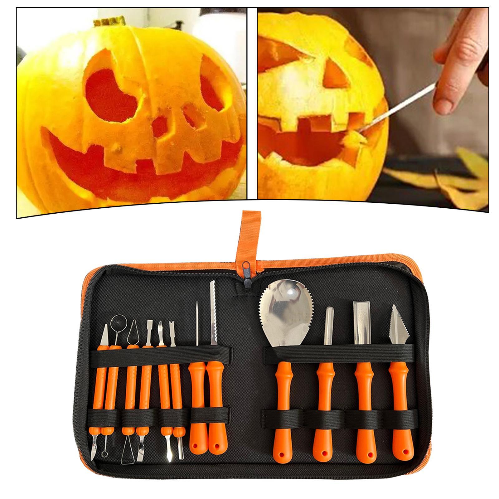 Pumpkin Carving Kit 12 Pieces Set Stainless Steel for Halloween Decoration