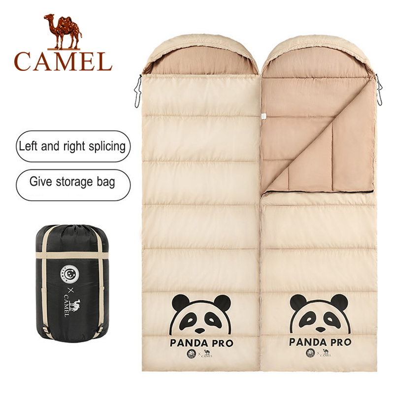 CAMEL CROWN Túi Ngủ Cotton Bảo Vệ Lạnh Dày Túi Ngủ Ghép Nối Cắm Trại Phong Bì Đi Bộ Đường Dài Ngoài Trời Di Động Túi Ngủ Có Thể Giặt Máy Thích hợp cho 10°C đến 15°C