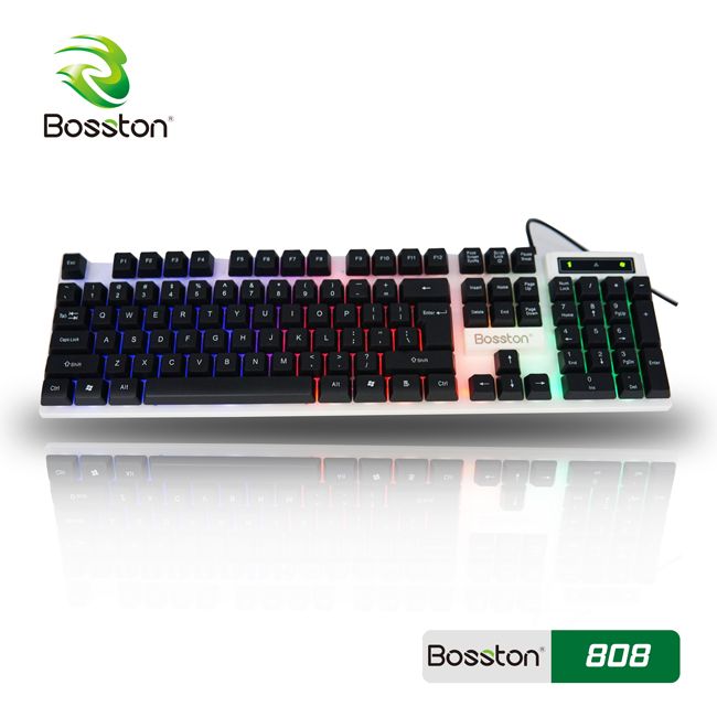 Bàn Phím Giả Cơ Bosston 808 Đèn Led - JL - HÀNG CHÍNH HÃNG