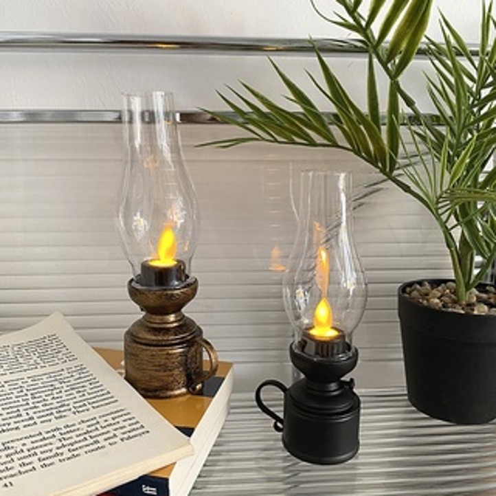 Đèn Dầu Led Điện Tử Cổ Điển Có Công Tắc 1 Cái