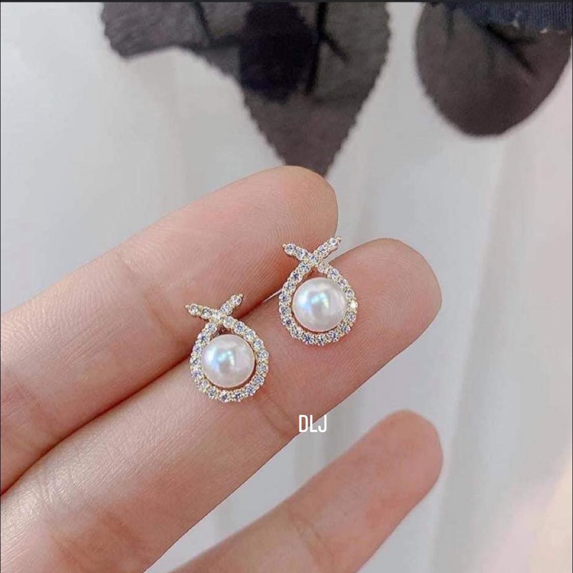 Bông tai bạc nụ trai chất liệu bạc s925 MS73b
