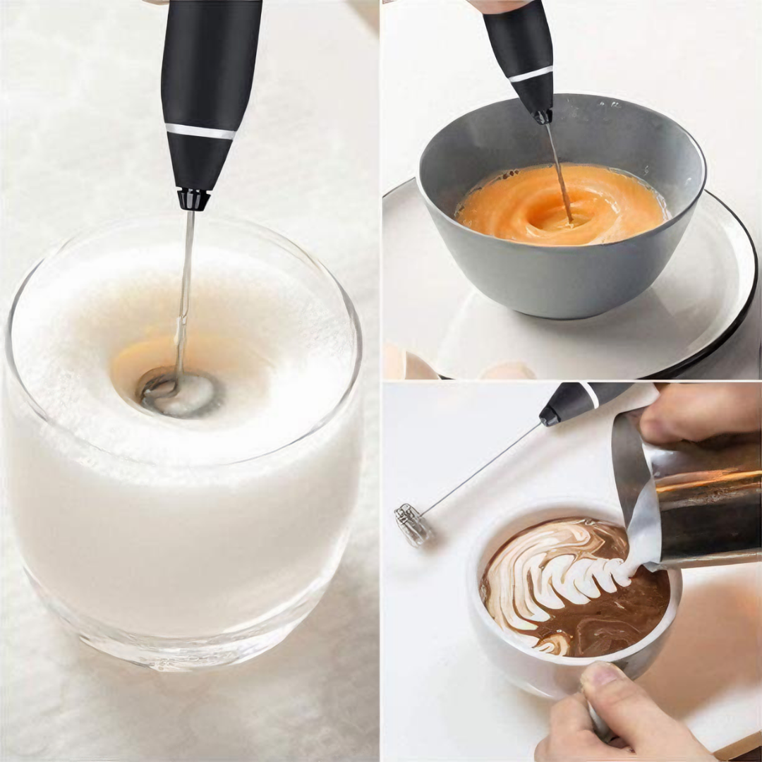 Máy đánh trứng KG86 tạo bọt cà phê mini cầm tay dễ sử dụng 2 trong 1 tích hợp cổng sạc usb - Hàng chính hãng