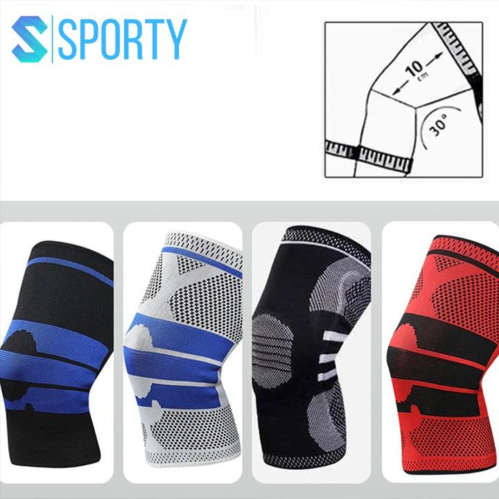 Băng quấn đầu gối băng quấn thể thao băng quấn khớp gối SPORTY 1123X vải dệt tích hợp đai đeo lò xo