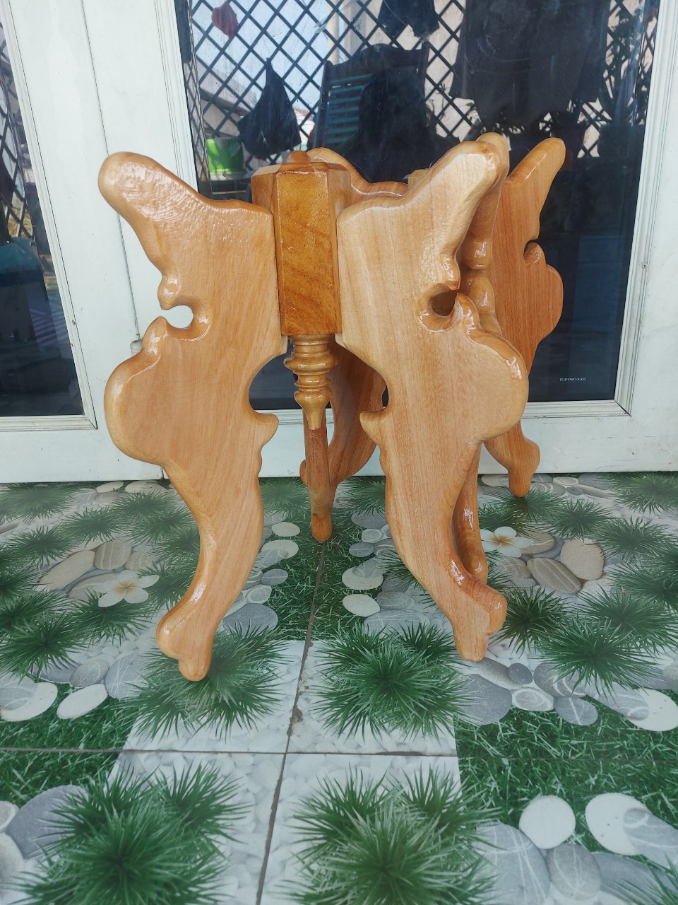 Chò gỗ 3 chân đặt đĩa trái cây thờ cúng Chò Gỗ Gõ 30-35-40cm