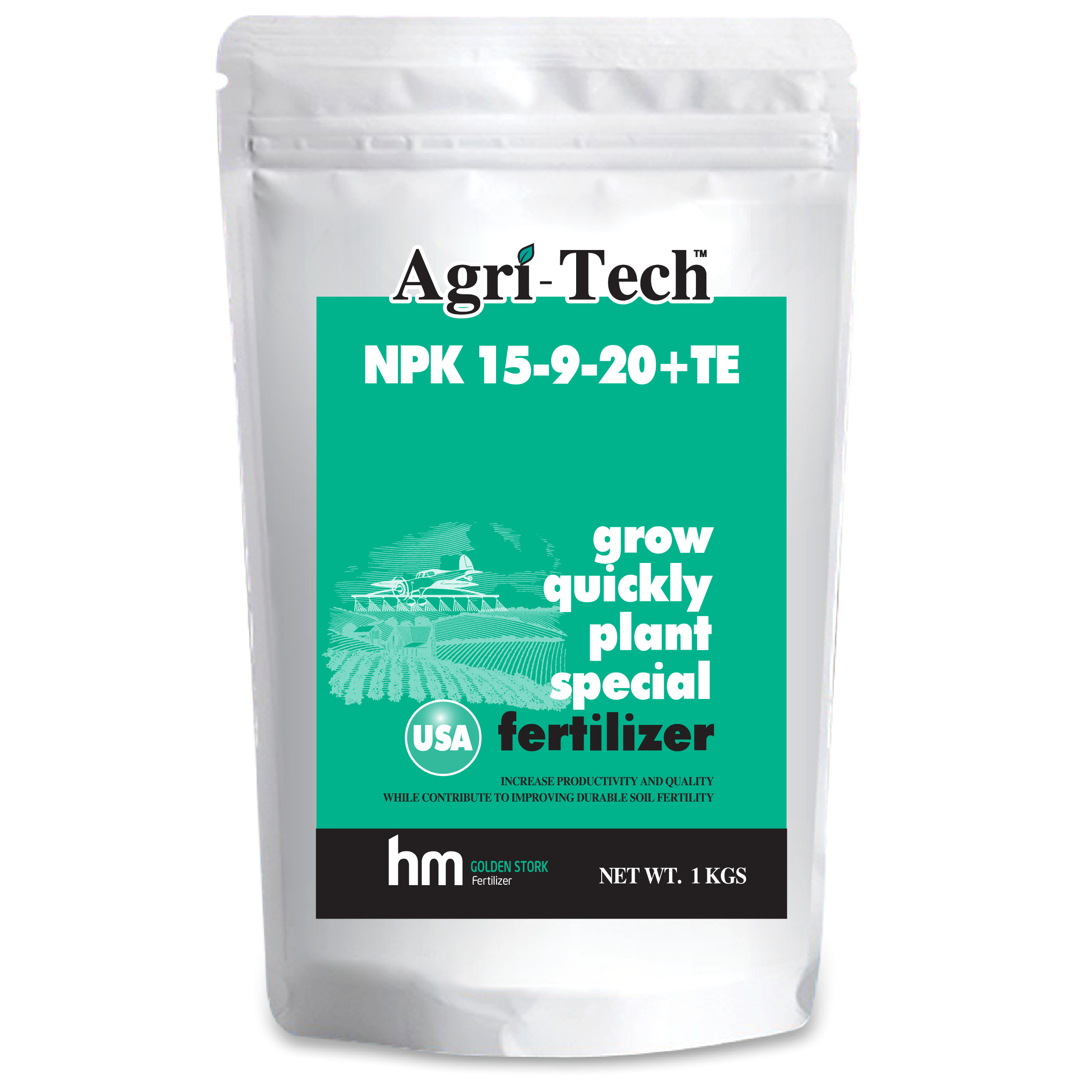 Phân bón Agri-tech NPK 15-9-20+TE