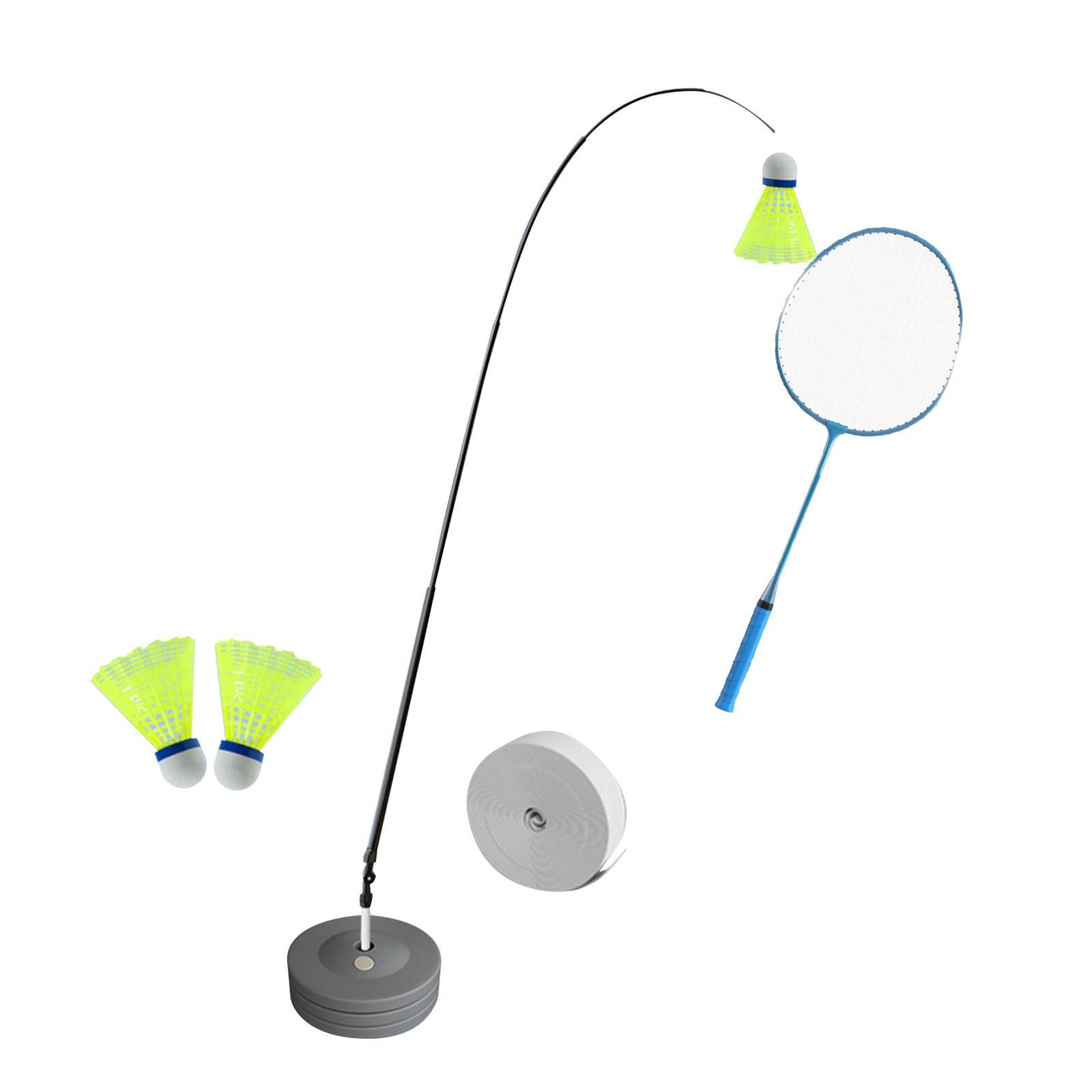 Portable Self Practice Trainer Aid Single Badminton Training Device for Indoor Outdoor