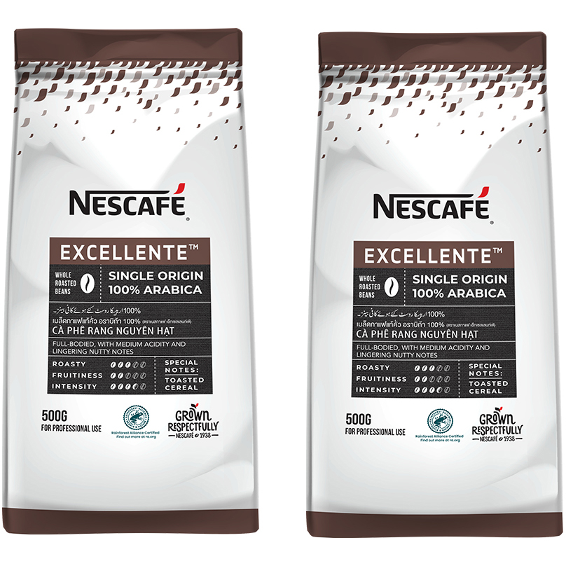 Combo 2 bịch cà phê rang nguyên hạt Nescafé Excellente (bịch 500g)