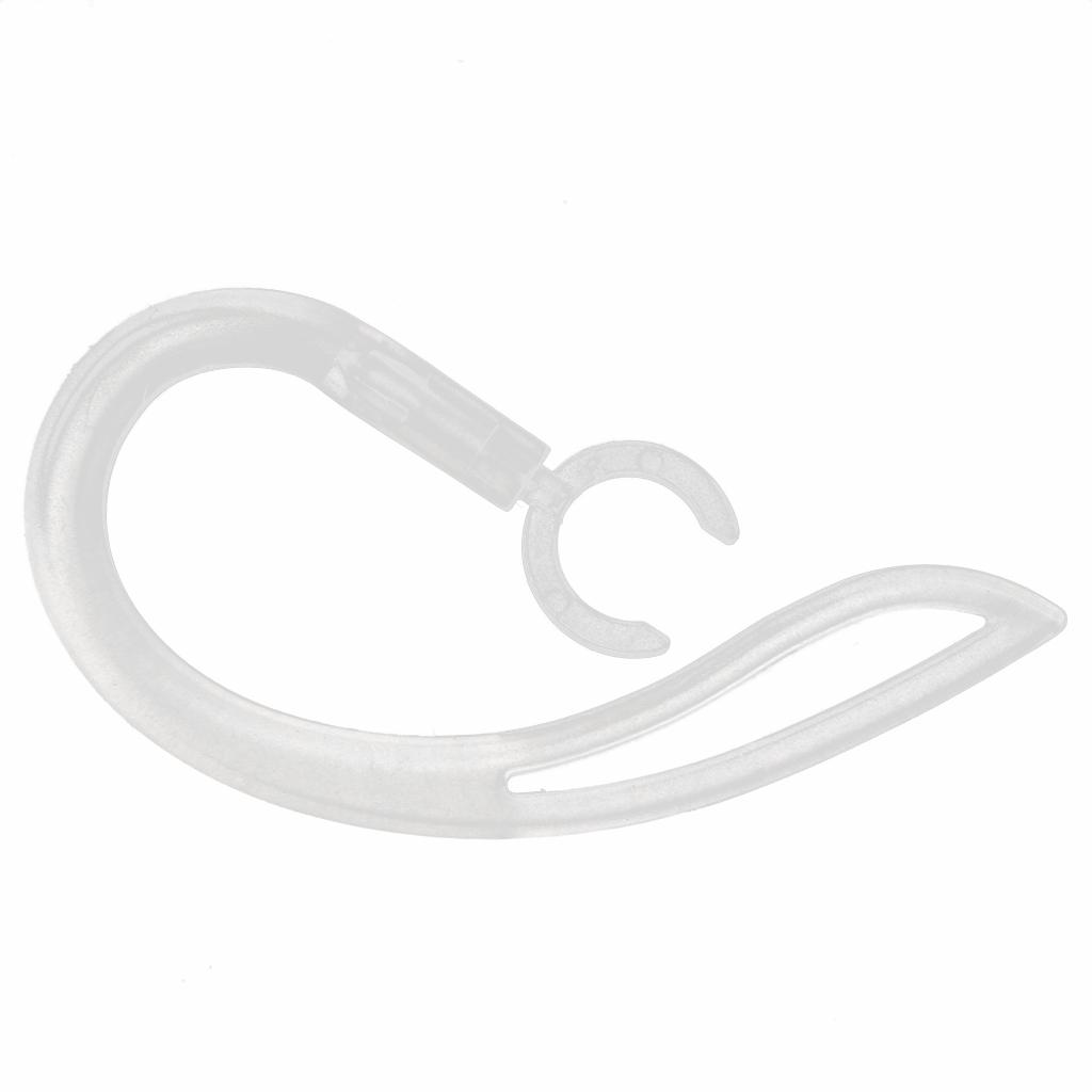 3 Pcs Earhook Ear Loop Clip For Universal Bluetooth Headset 8.0mm 9.0mm 10.0 mm (Clear)