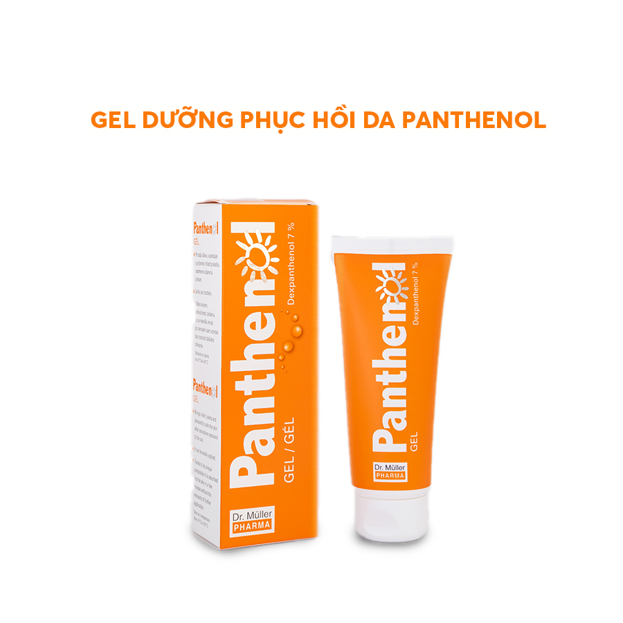 Gel dưỡng ẩm da phục hồi dạng sữa Panthenol B5 7% Dr Muller 100ml dịu mát da cháy nắng, sau trị mụn