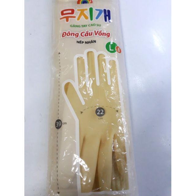 Găng tay cao su rửa chén Hàn Quốc Đông cầu vồng đủ size