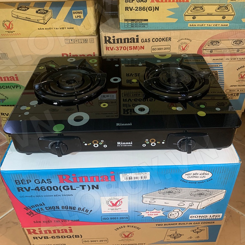 Bếp gas 6 tấc Rinnai RV-615SLIM, Chén đồng có đầu hâm tiết kiệm gas - Hàng chính hãng