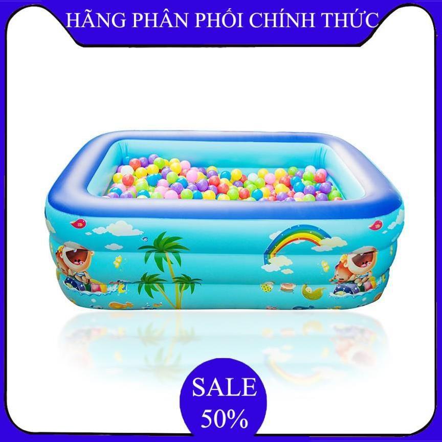 bể phao bơi,Bể bơi phao trong nhà, hình chữ nhật kích thước 150cm - Bảo hành úy tín 1 đổi 1