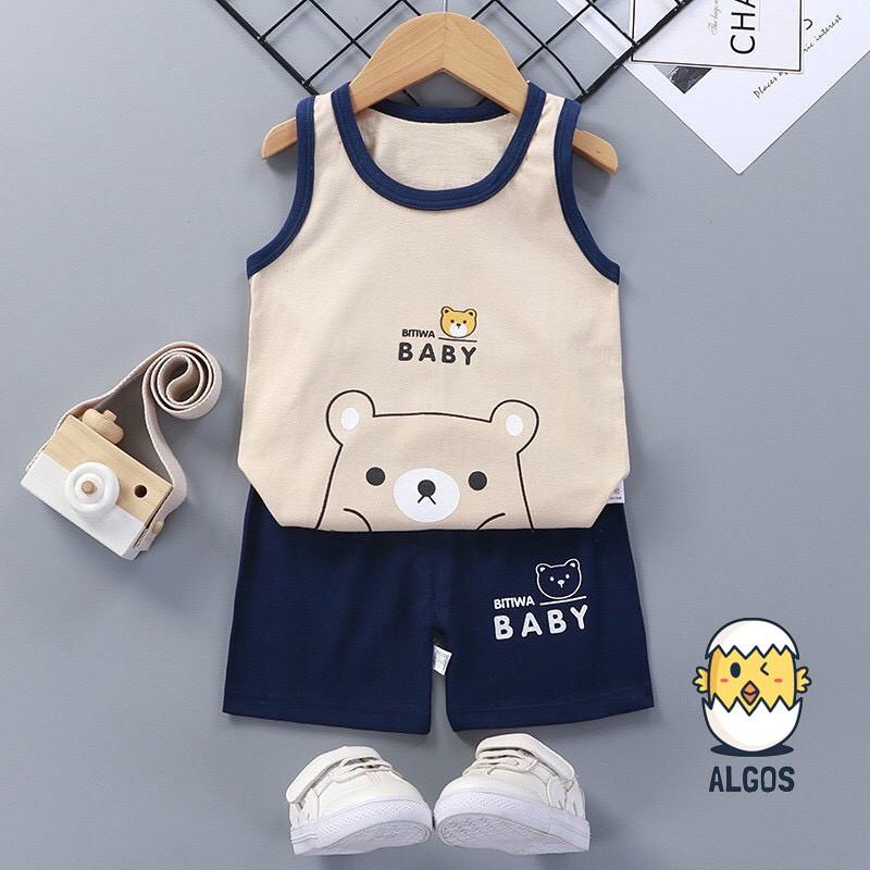 Bộ quần áo bé trai - Bộ Baby Bear - Cotton 100% thoáng mát thấm hút mồ hôi an toàn cho bé