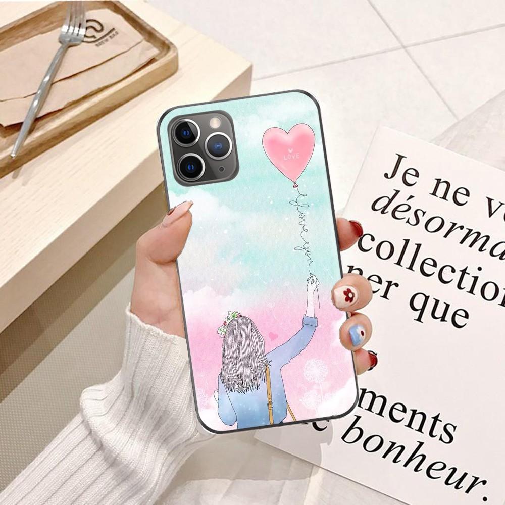 Ốp lưng dành cho iPhone 6 Silicon dẻo hình Phía Sau Cô Gái