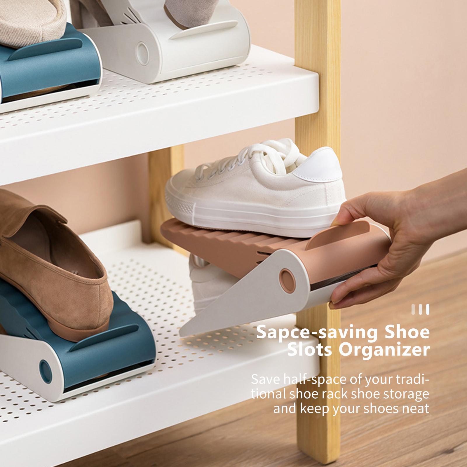 Shoe Slots Organizer Adjustable Shoe Slots Organizer Shoe Racks Shoe Space Saver Shoe Holder Shoe Stacker