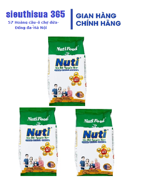 Thùng sữa bột Nguyên Kem Nutifood 400g (30 gói/thùng)